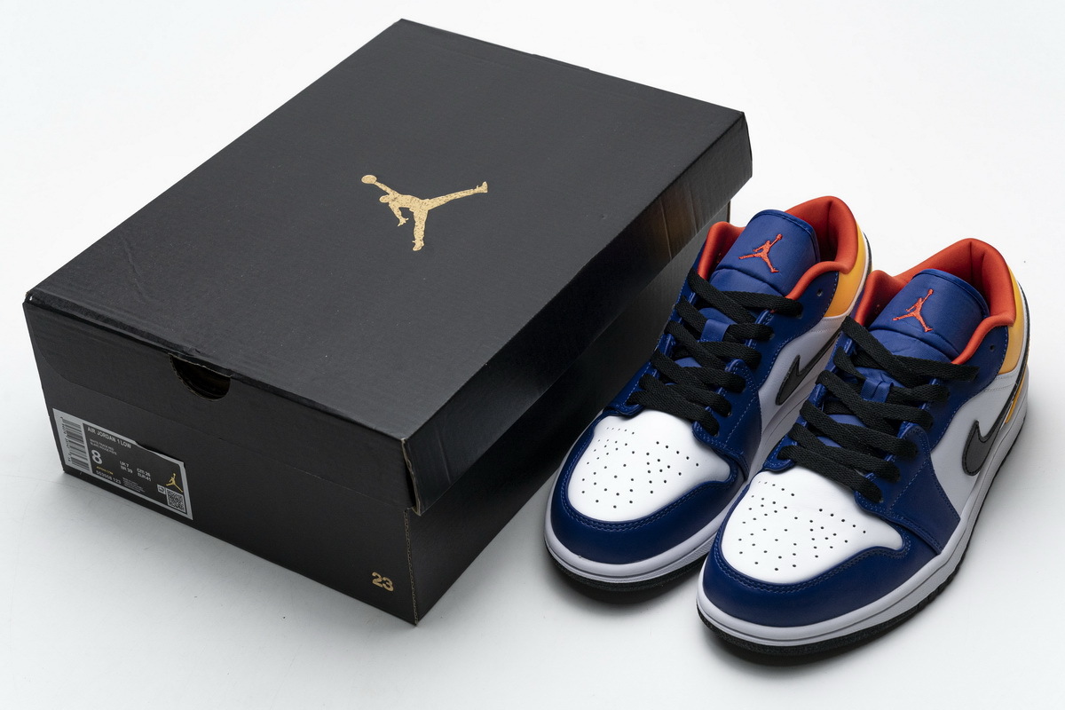 Air Jordan 1 Low Blue Yellow Orange 553558-123