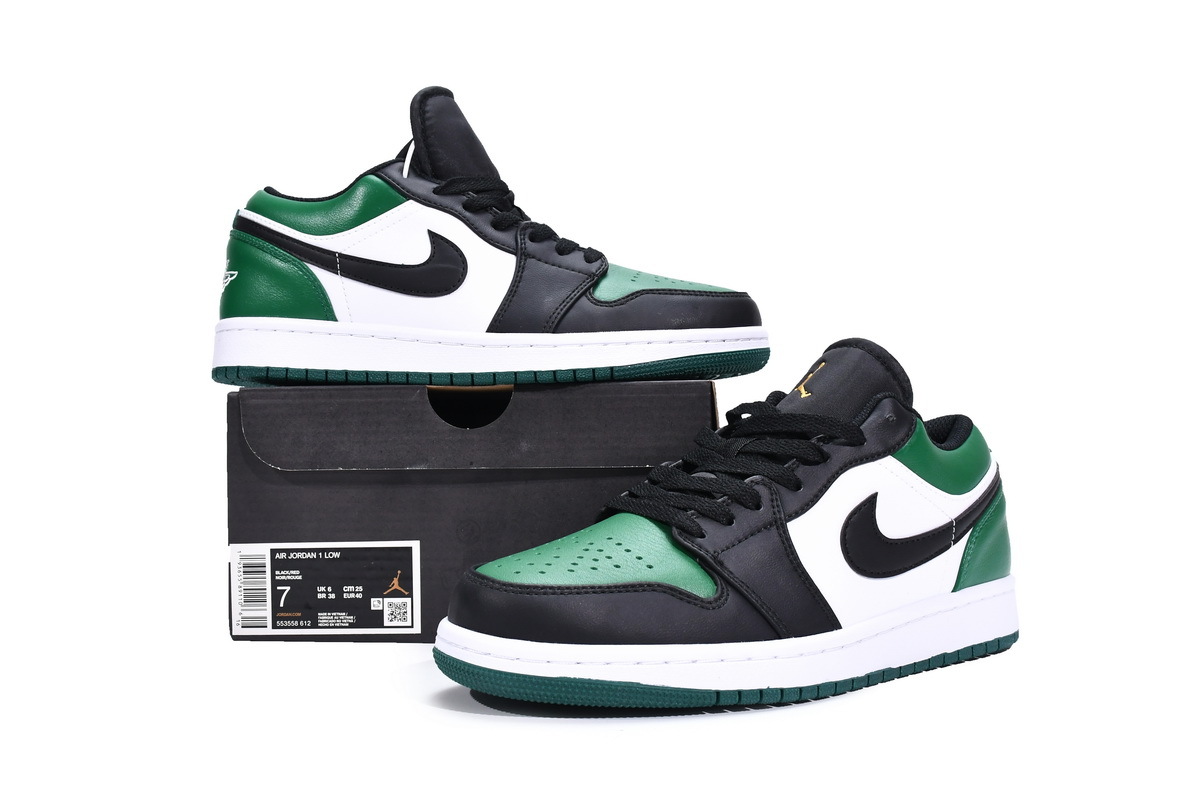 Air Jordan 1 Low Green Toe 553558-371