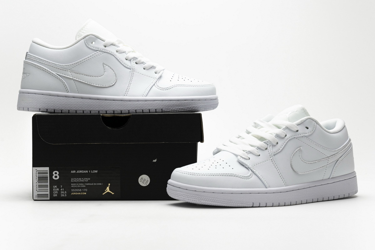 Air Jordan 1 Low Triple White 553558-130