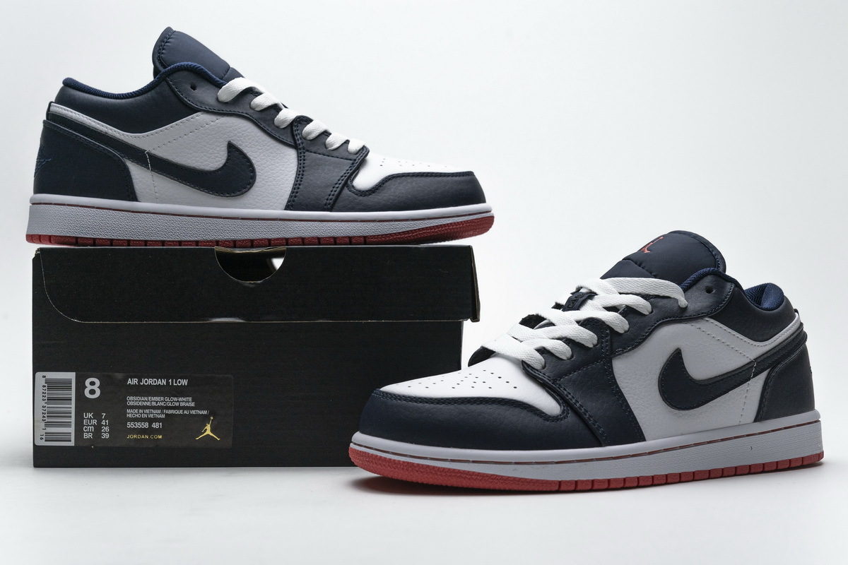 Air Jordan 1 Low Obsidian Ember Glow 553558-481