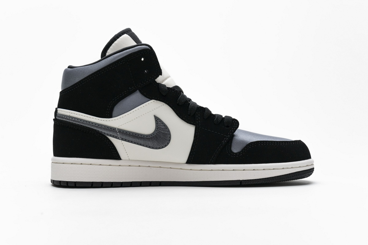 Jordan 1 Mid Satin Grey Toe 852542-011