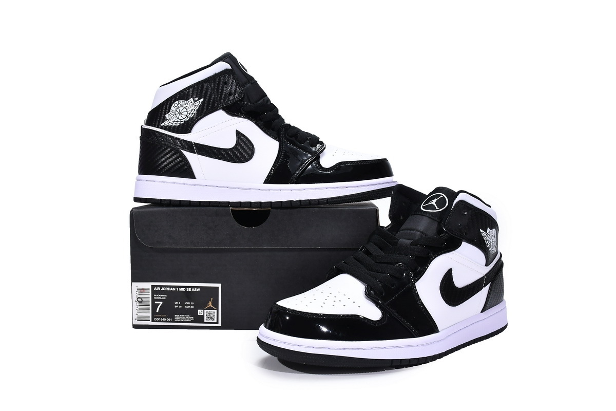 Air Jordan 1 Mid SE ASW Black and White DD1649-001