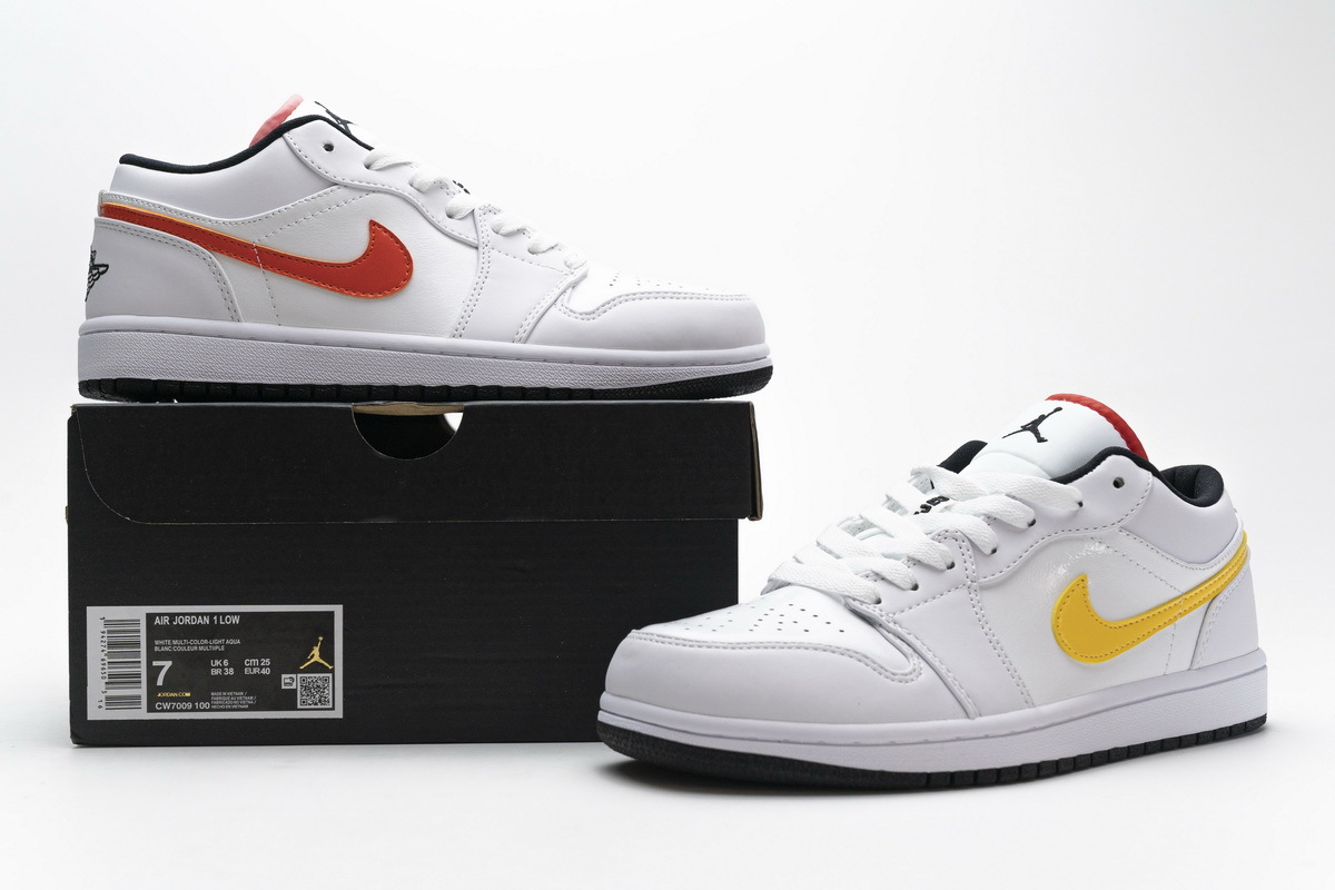 Air Jordan 1 Low White Multi-Color CW7009-100
