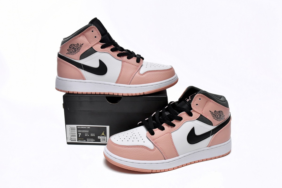 Jordan 1 Mid Pink Quartz 555112-603
