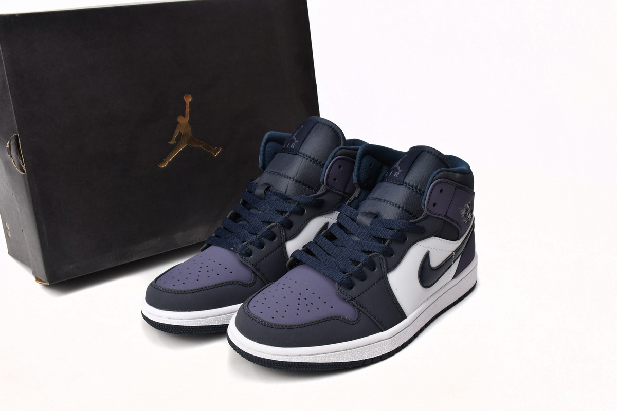 Jordan 1 Mid Obsidian Sanded Purple 554724-445