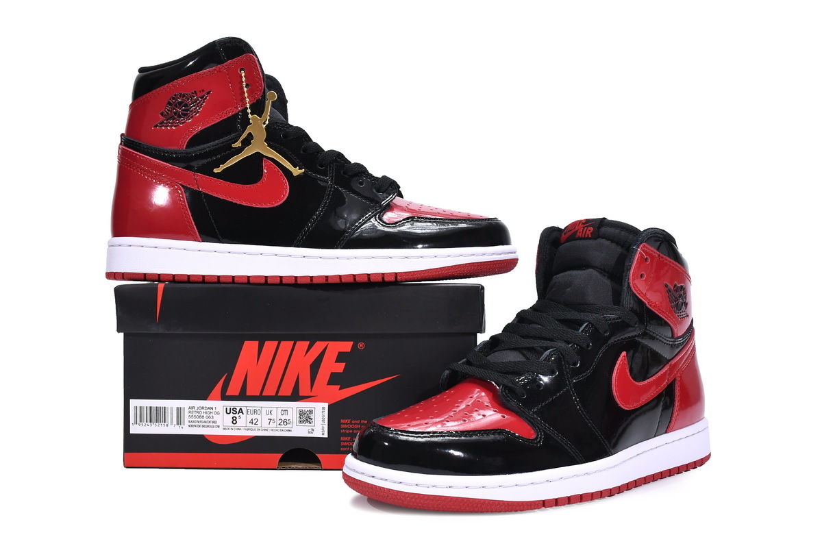 Jordan 1 Retro High OG Patent Bred 555088-063