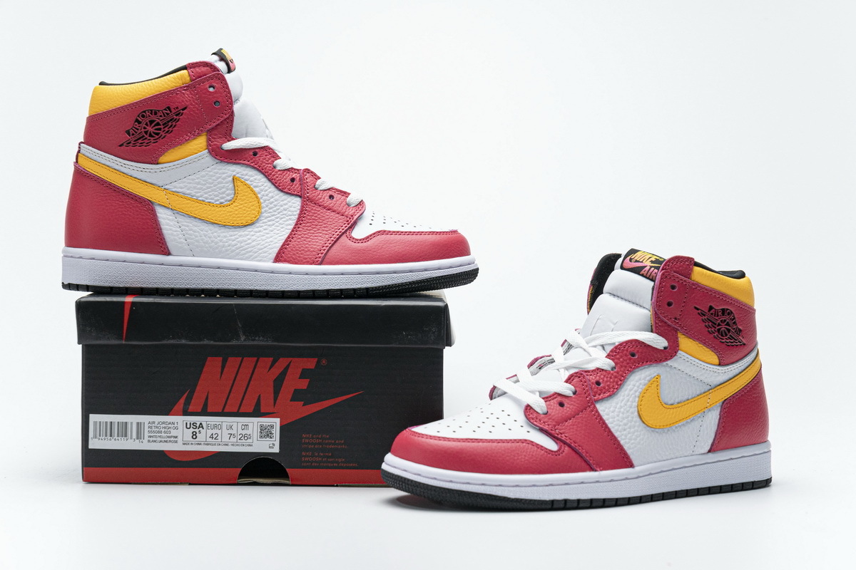Air Jordan 1 High OG “Light Fusion Red” 555088-603
