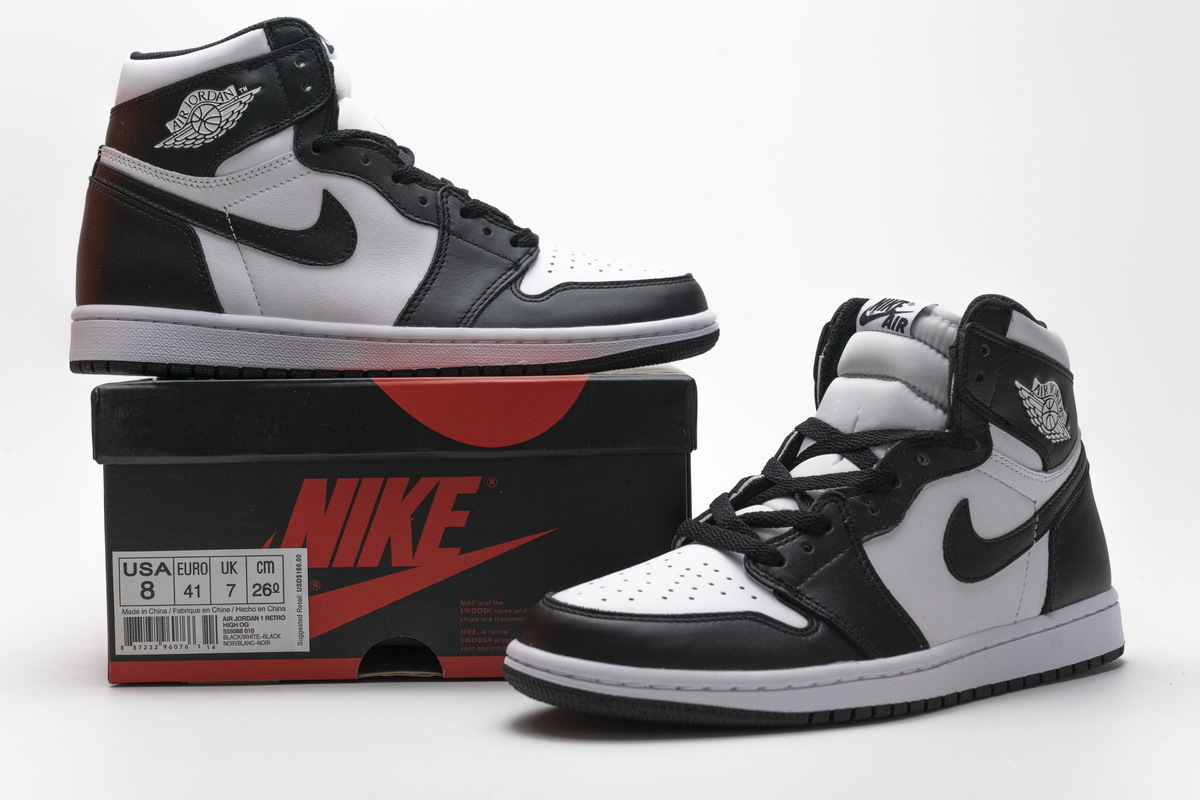 Air Jordan 1 Retro High OG Black White 555088-010