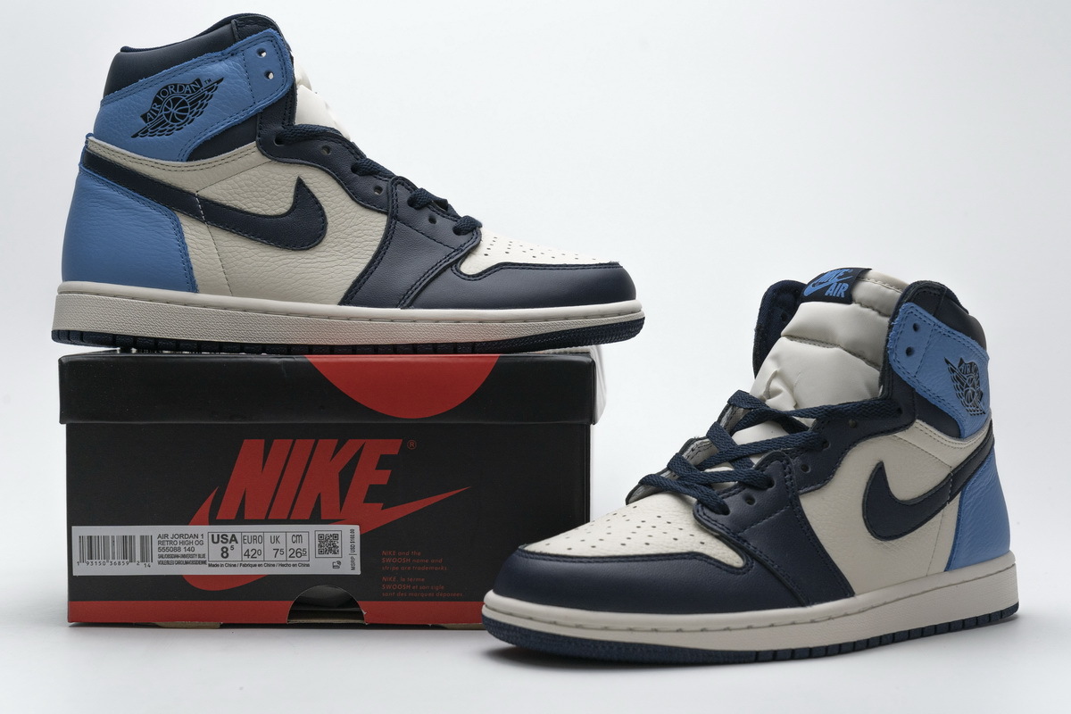Air Jordan 1 Retro High OG Obsidian University Blue 555088-140