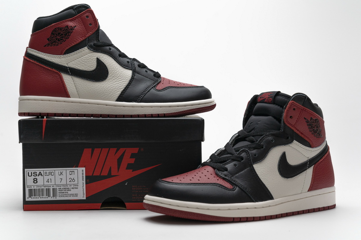 Air Jordan 1 High OG“Bred Toe” 555088-610