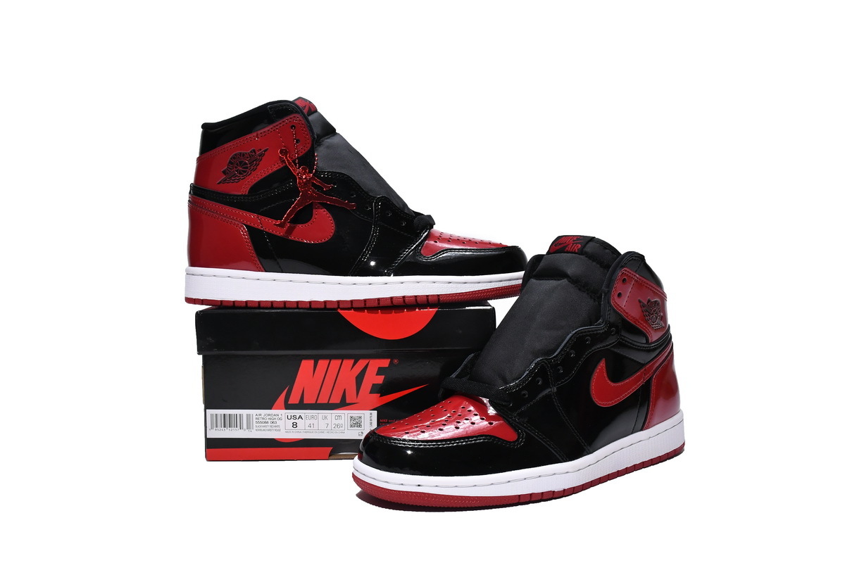 Air Jordan 1 High Banned Patent Leather 555088-063