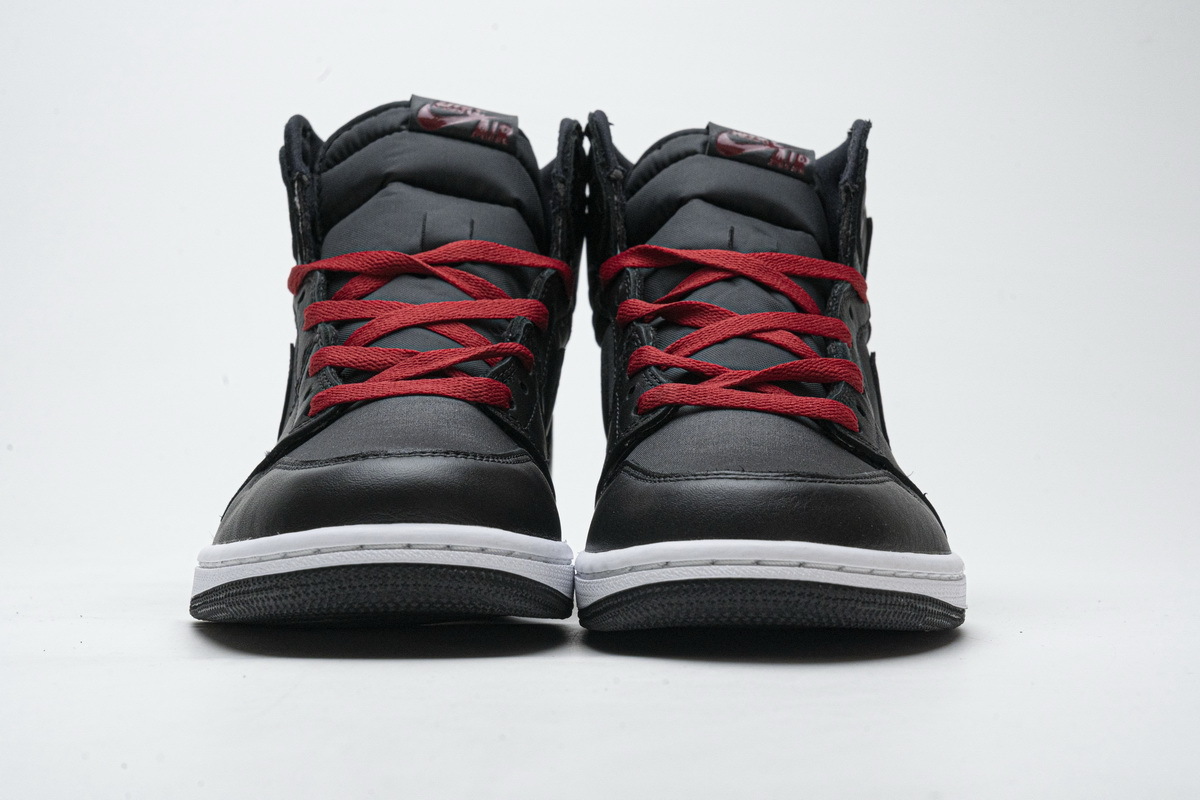 Jordan 1 Retro High Black Satin Gym Red 555088-060