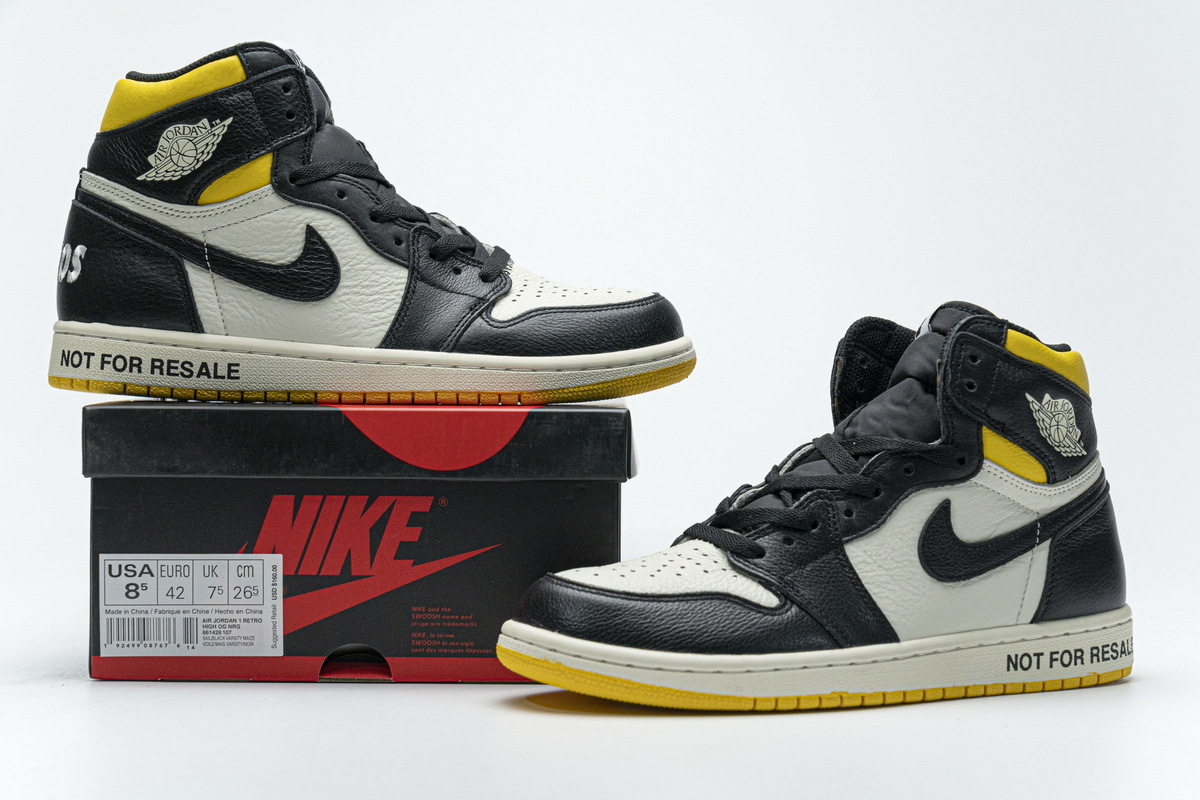 Air Jordan 1 NRG OG High “NOT FOR RESALE”Varsity Maize 861428-107
