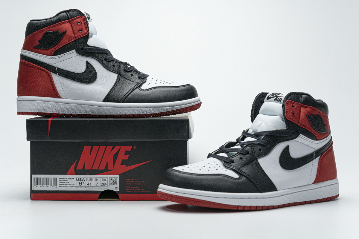 Air Jordan 1 Retro High Satin 'Black Toe' CD0461-016