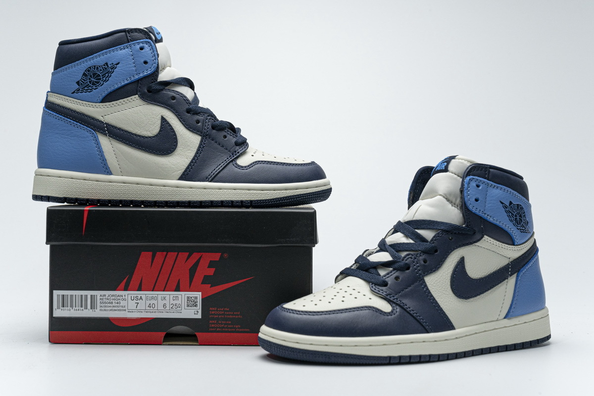 Air Jordan 1 Retro High OG “Obsidian University Blue” 555088-140