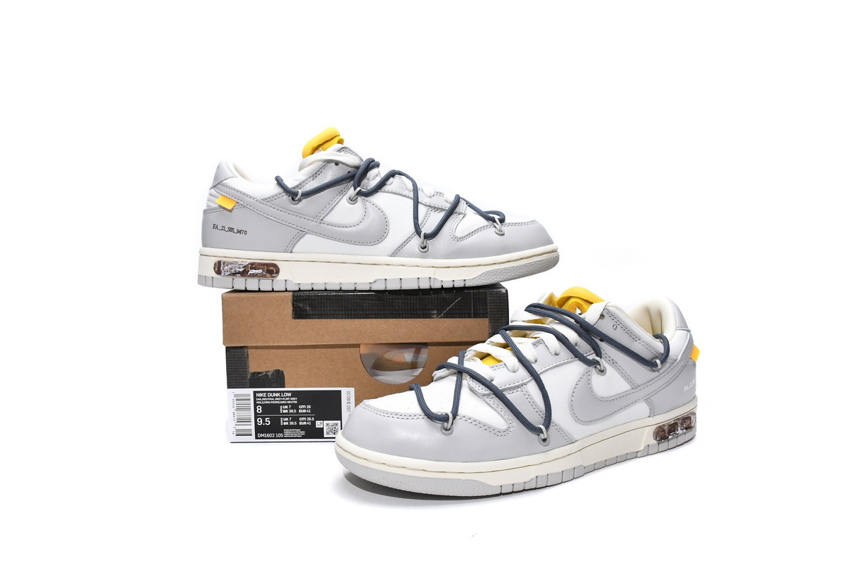OFF WHITE x Nike Dunk SB Low Lot 41 DM1602-105