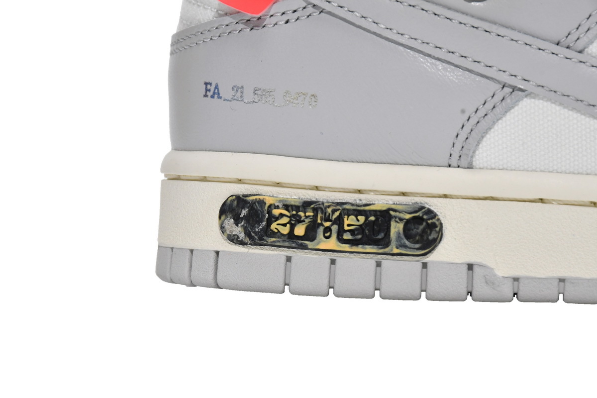 OFF WHITE x Nike Dunk SB Low The 50 Lot 27 DM1602-120