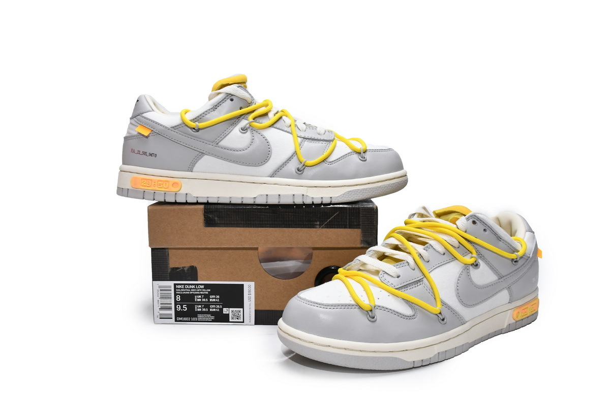 OFF WHITE x Nike Dunk SB Low Lot 29 M1602-103