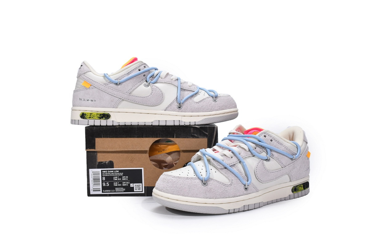 OFF WHITE x Nike Dunk SB Low Lot 38 DJ0950-113