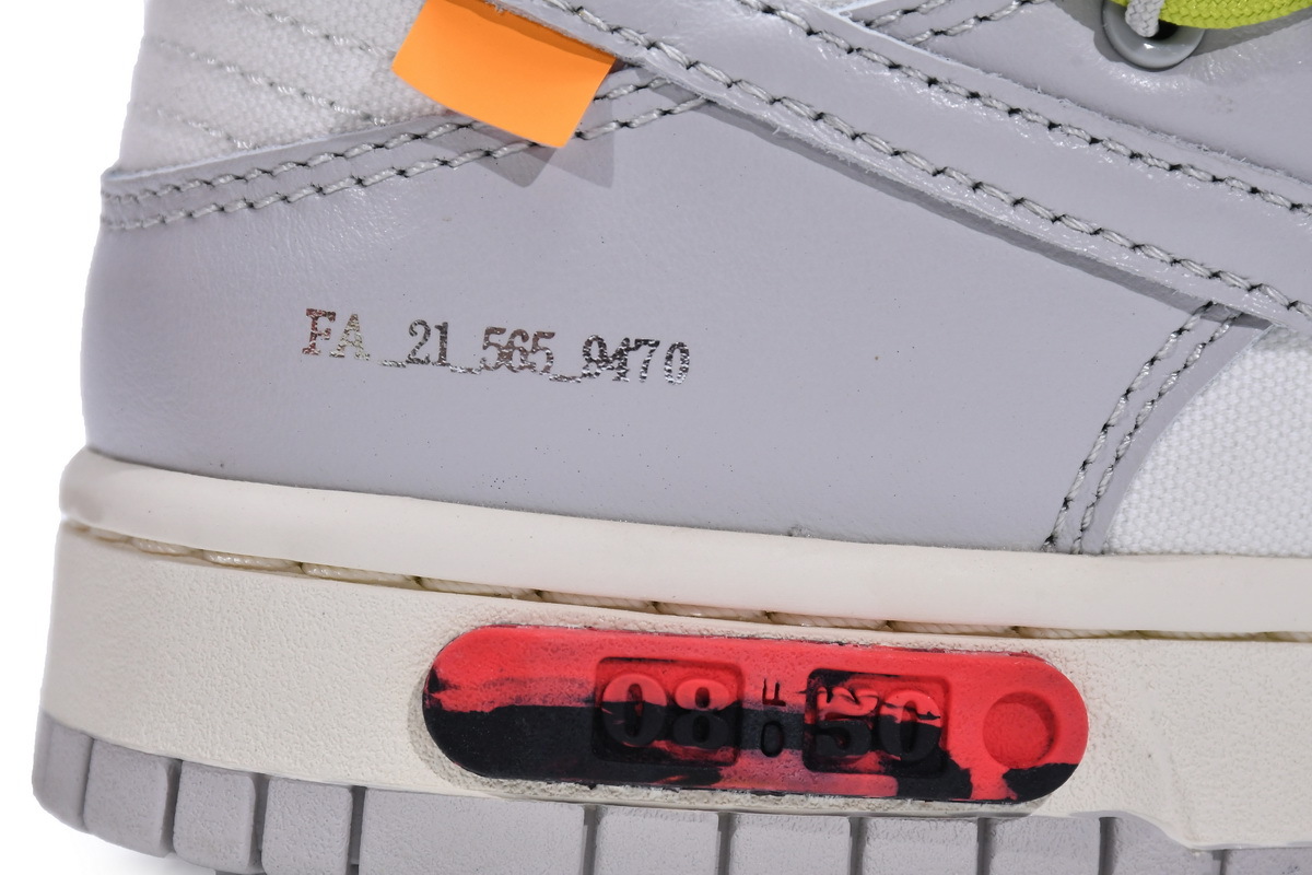 OFF WHITE x Nike Dunk SB Low Lot 8 DM1602-106