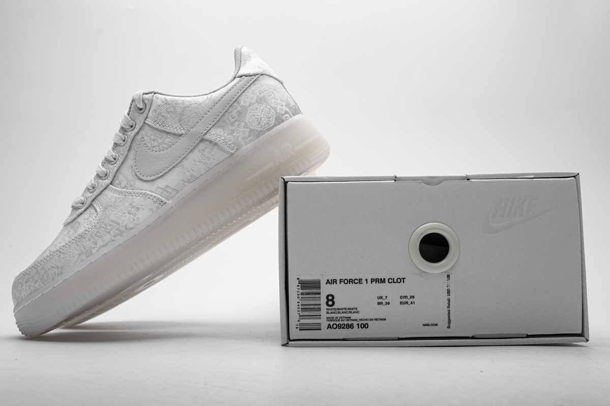 Fragment Clot x Nike Air Force 1 Low PRM White AO9286-100