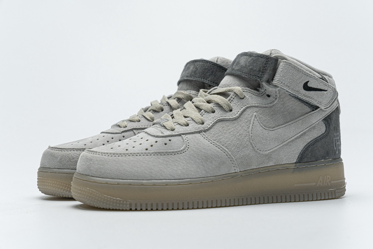 Reigning Champ x Nike Air Force 1 Mid Suede Light Grey 807618-200