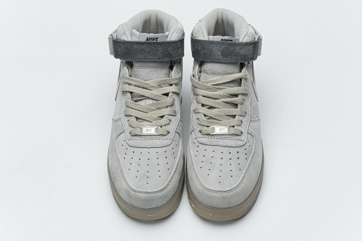 Reigning Champ x Nike Air Force 1 Mid Suede Light Grey 807618-200