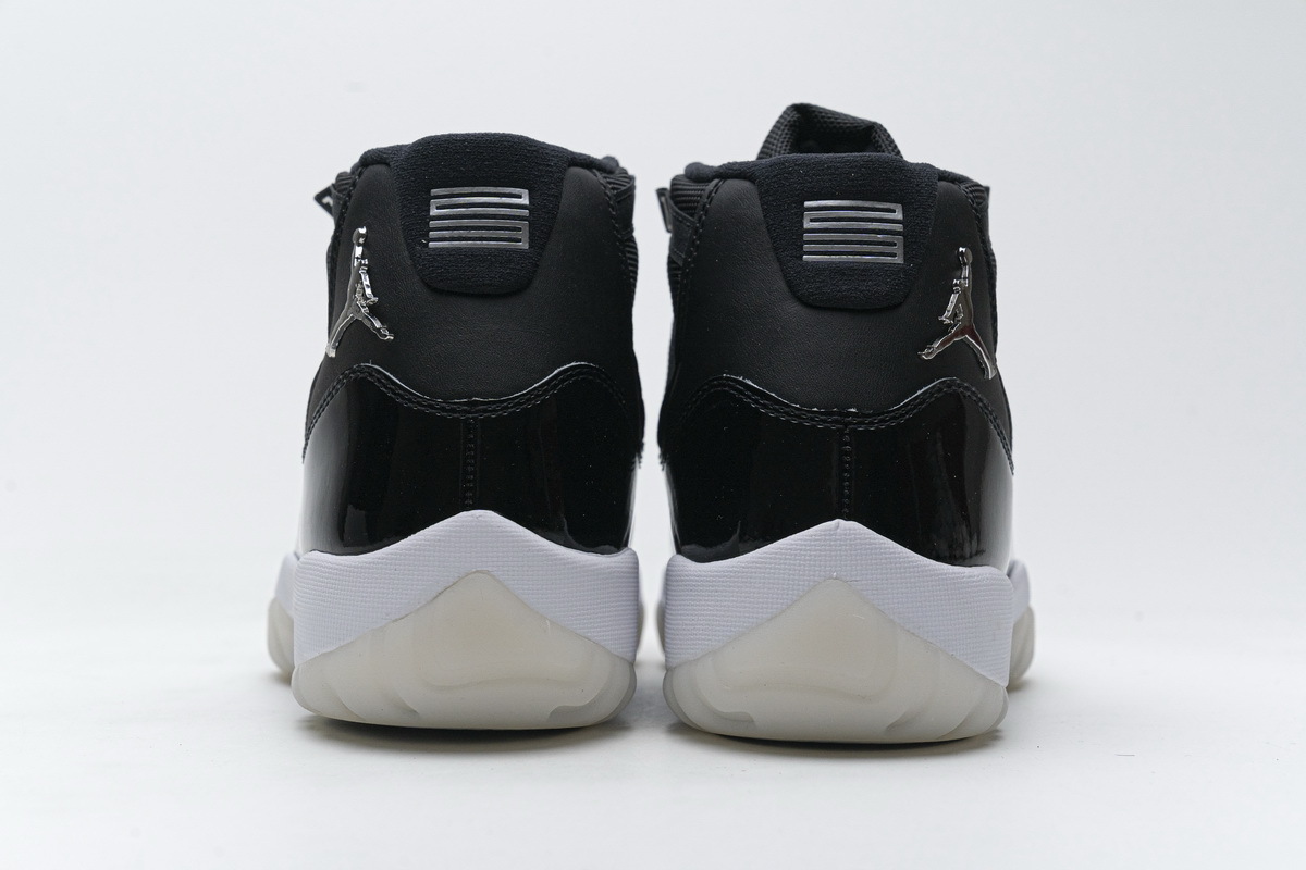 Air Jordan 11 25th Anniversary Black Silver Eyelets CT8012-011