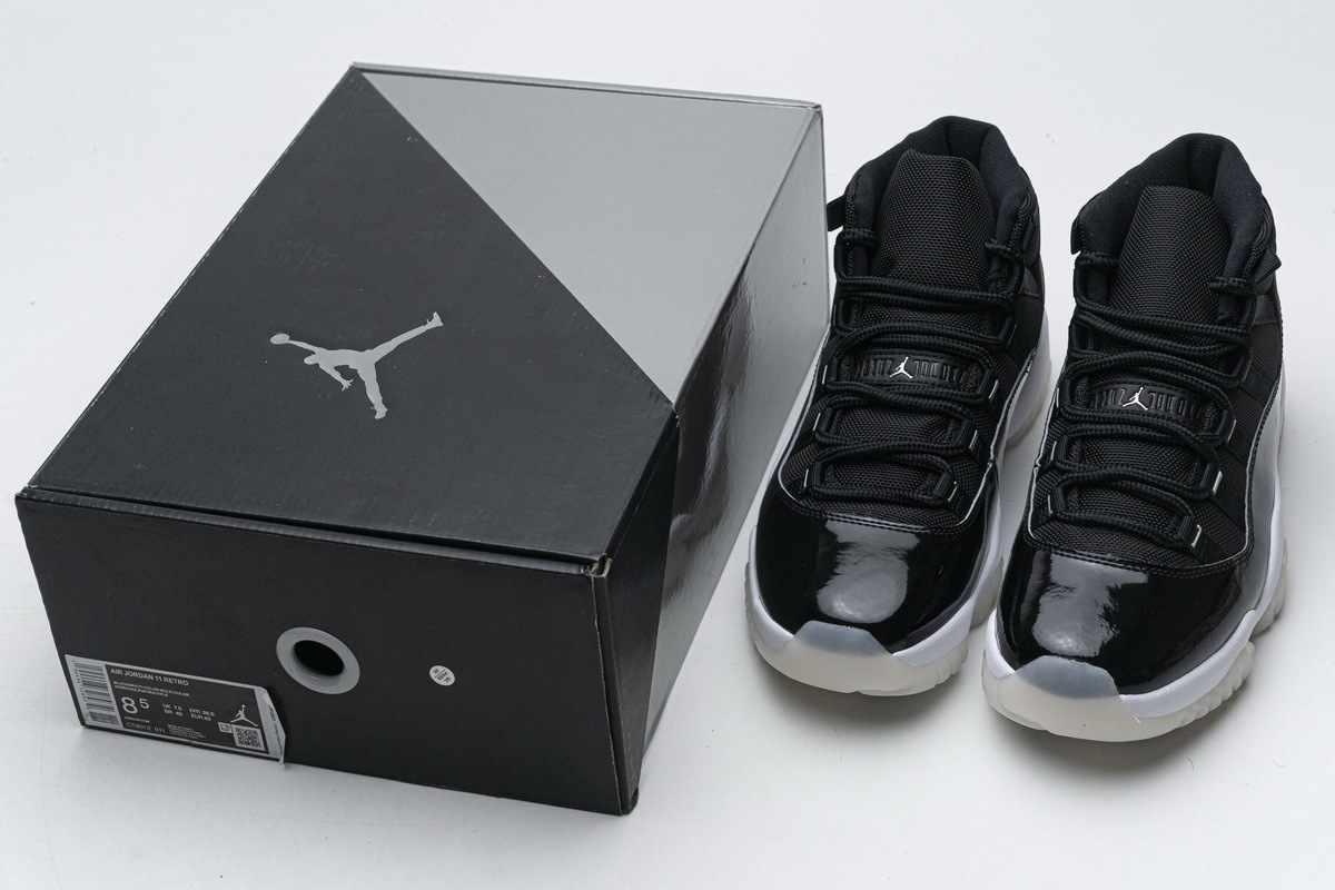 Air Jordan 11 25th Anniversary Black Silver Eyelets CT8012-011