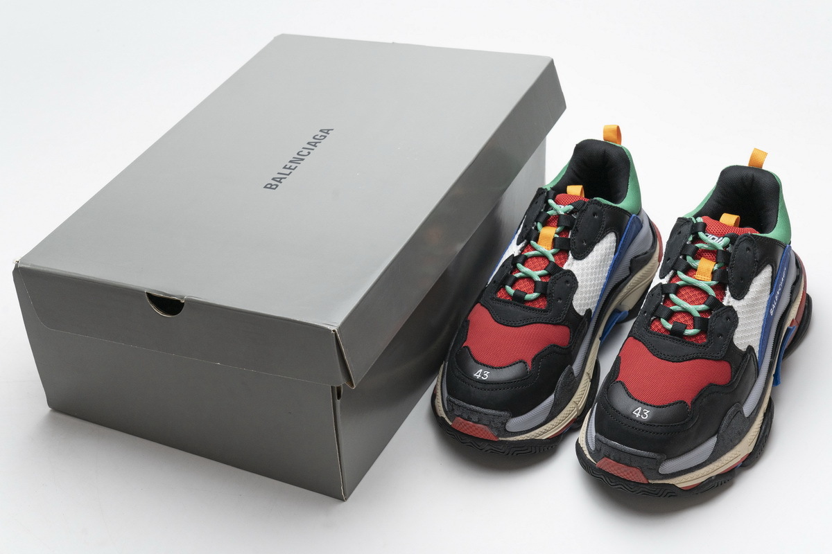 Balenciaga Triple S Green Red 490672 W09O5 1068
