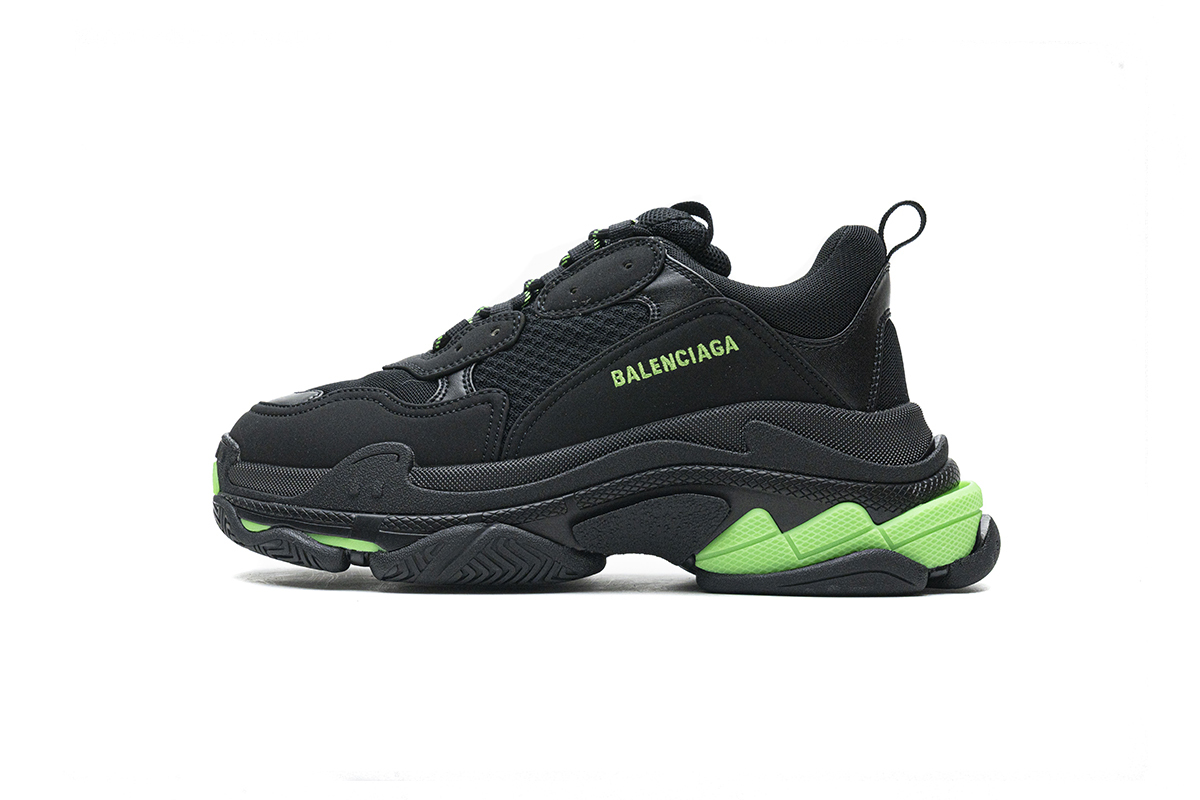 Balenciaga Triple S Black Green 524039 W2PW1 4881