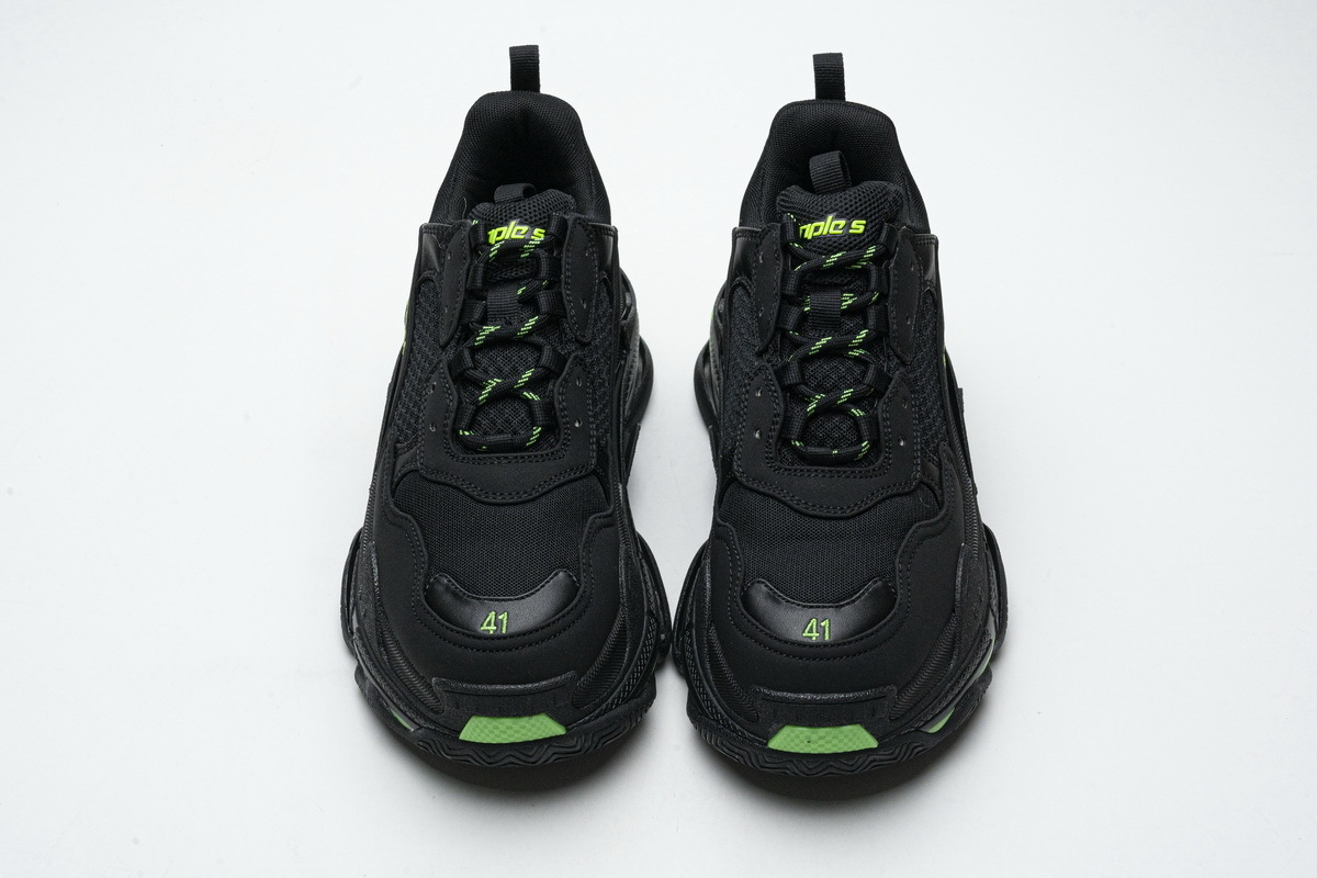 Balenciaga Triple S Black Green 524039 W2PW1 4881