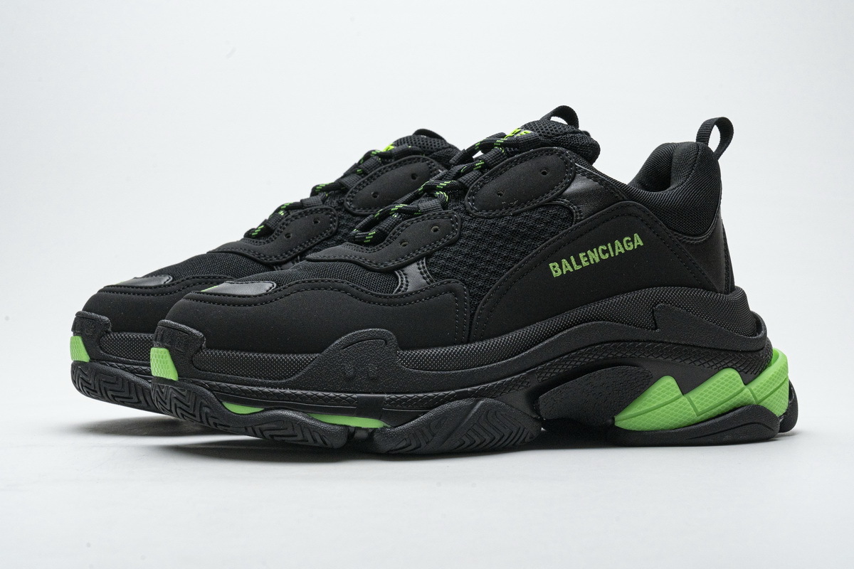Balenciaga Triple S Black Green 524039 W2PW1 4881