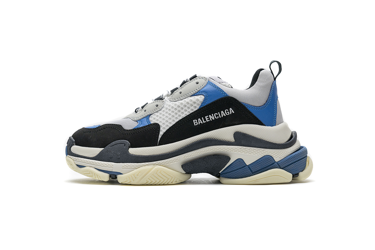 Balenciaga Triple S Black Grey Blue  541624 W06E2 7080