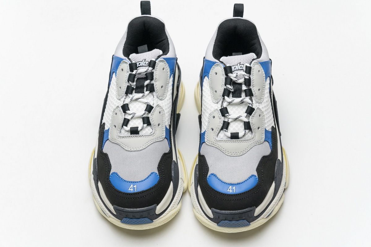 Balenciaga Triple S Black Grey Blue  541624 W06E2 7080