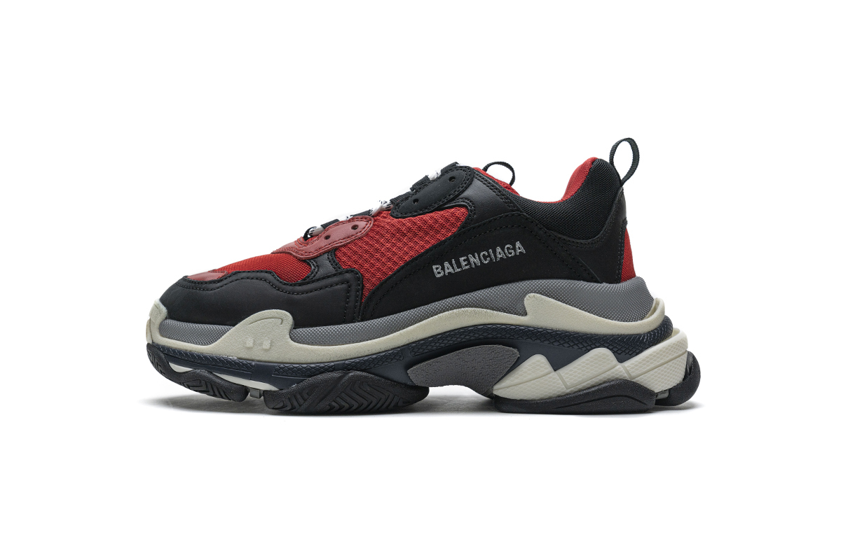 Balenciaga Triple S Black Red Grey 483513 W06E1 1006