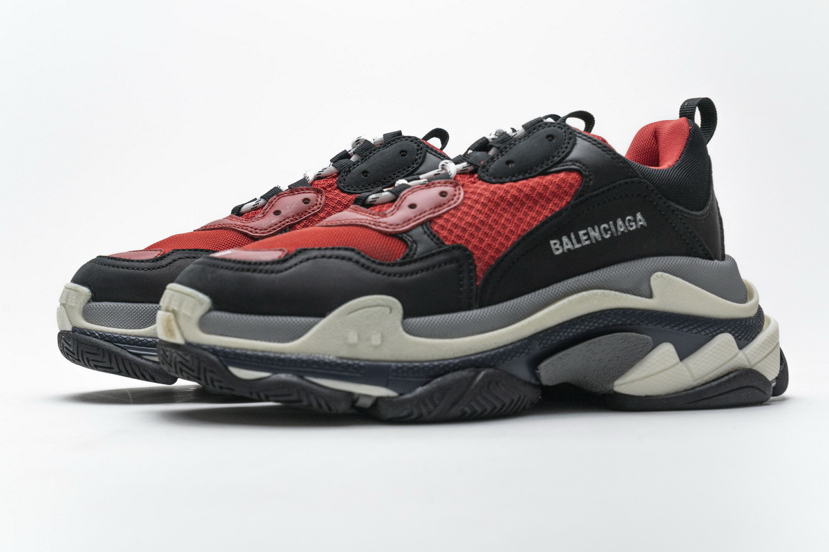 Balenciaga Triple S Black Red Grey 483513 W06E1 1006
