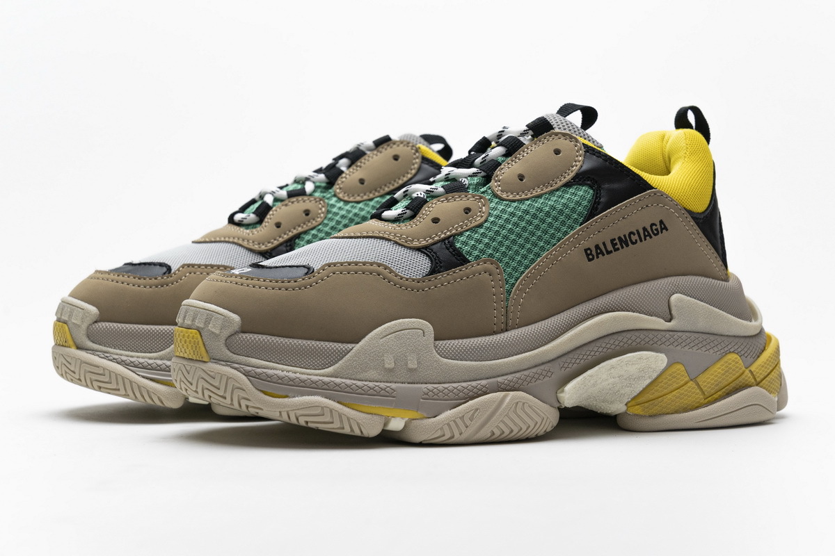 Balenciaga Triple S Green Yellow  483513 W06E3 7070