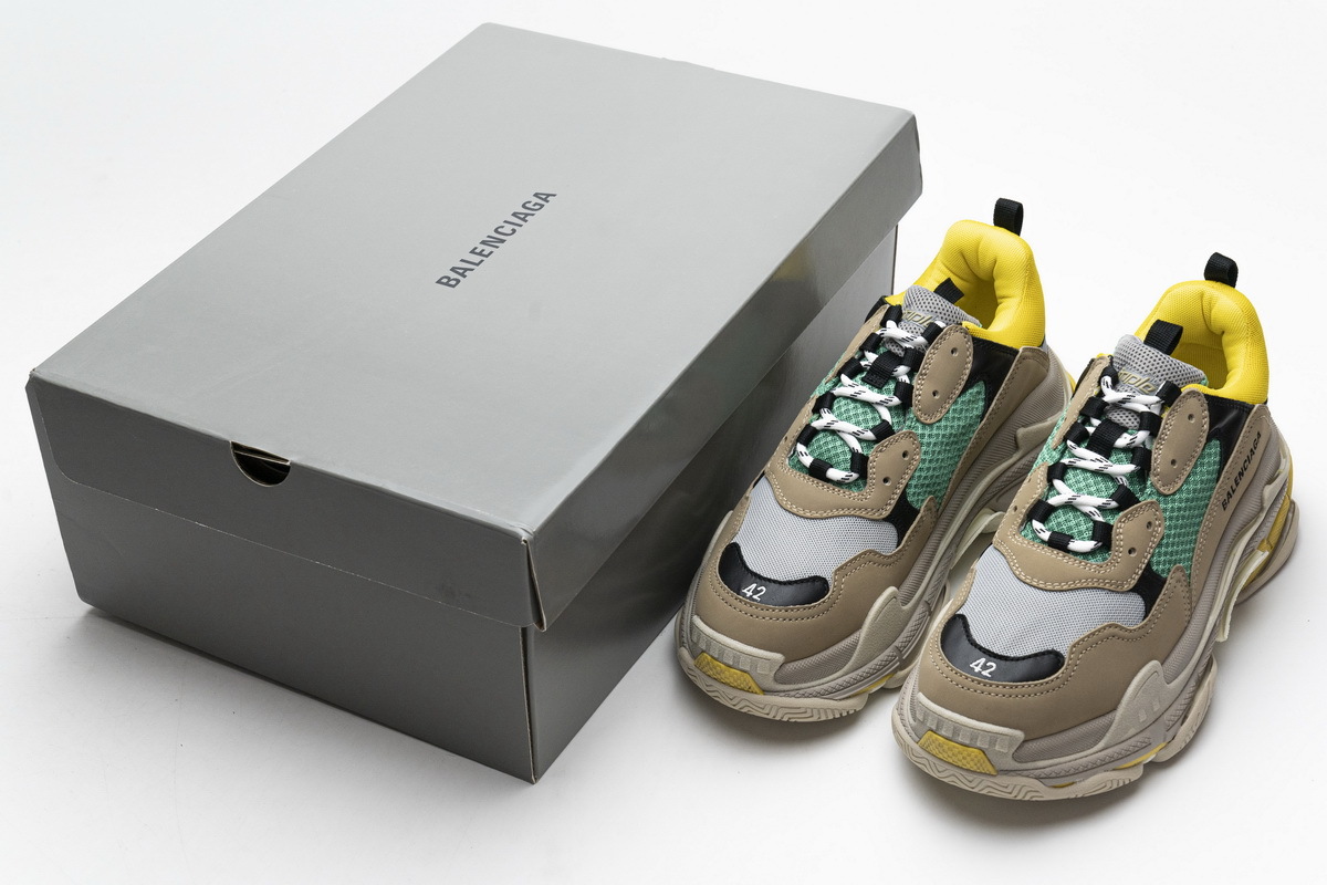 Balenciaga Triple S Green Yellow  483513 W06E3 7070