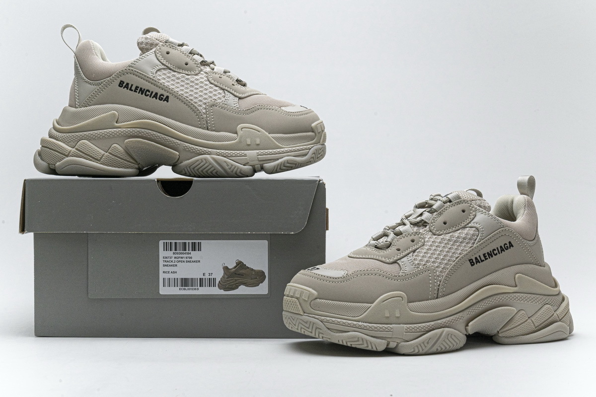Balenciaga Triple S Rice Ash 534737 W2FW1 9700