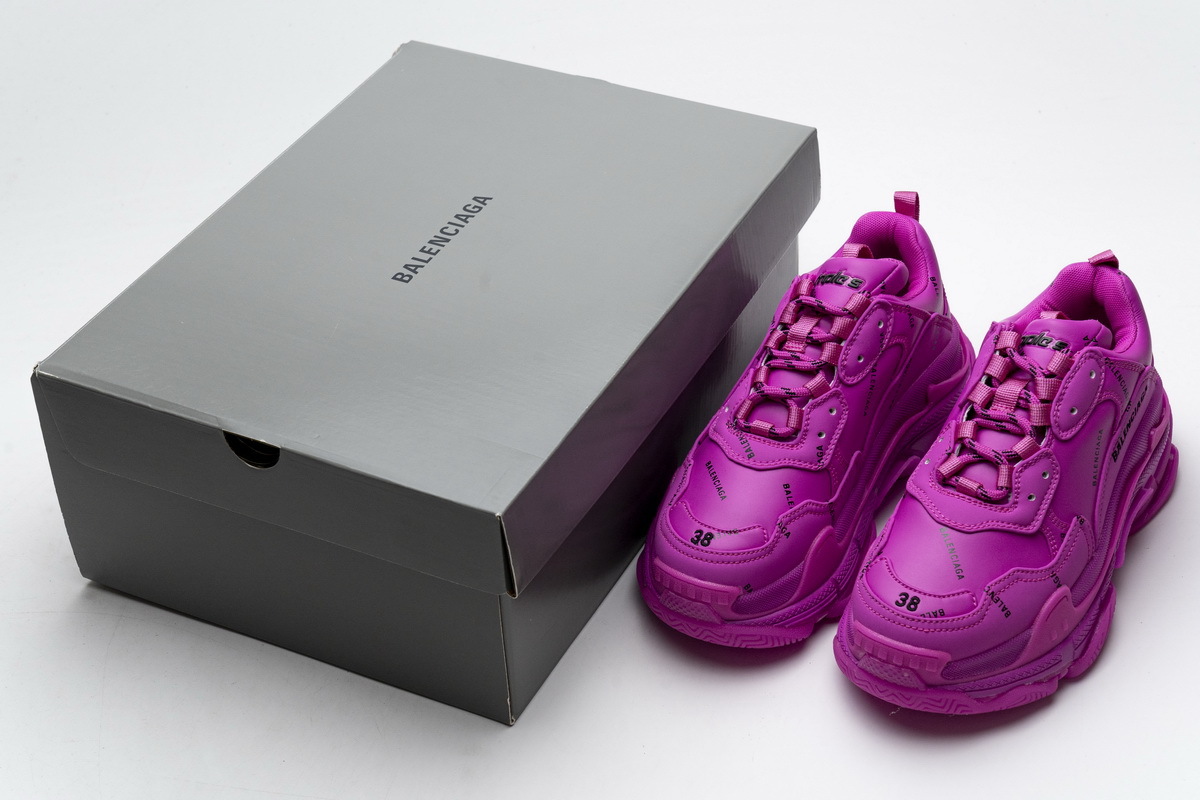 Balenciaga Triple S Letter Pulm Powder 524039 W2FA1 7634