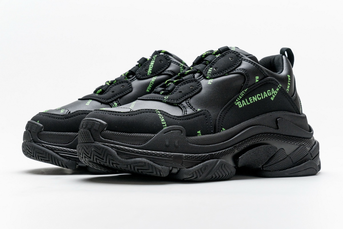Balenciaga Triple S Letter Fluorescent Yellow 524039 W2FA1 7633