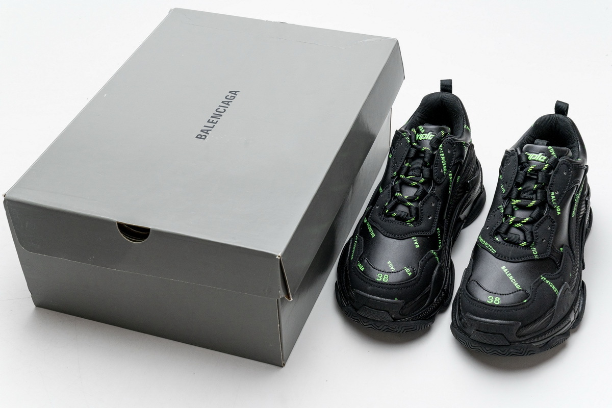 Balenciaga Triple S Letter Fluorescent Yellow 524039 W2FA1 7633