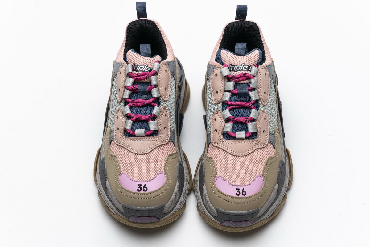 Balenciaga Triple S Grey Pink  490672 W09O5 1036