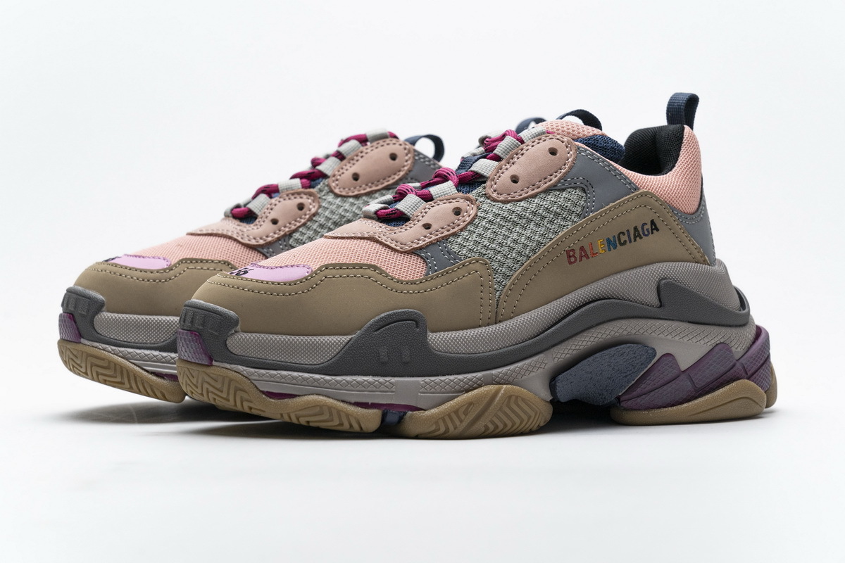 Balenciaga Triple S Grey Pink  490672 W09O5 1036