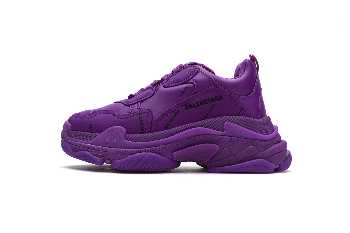 Balenciaga Triple S Letter Plum Red  536737 W2FA1 9016
