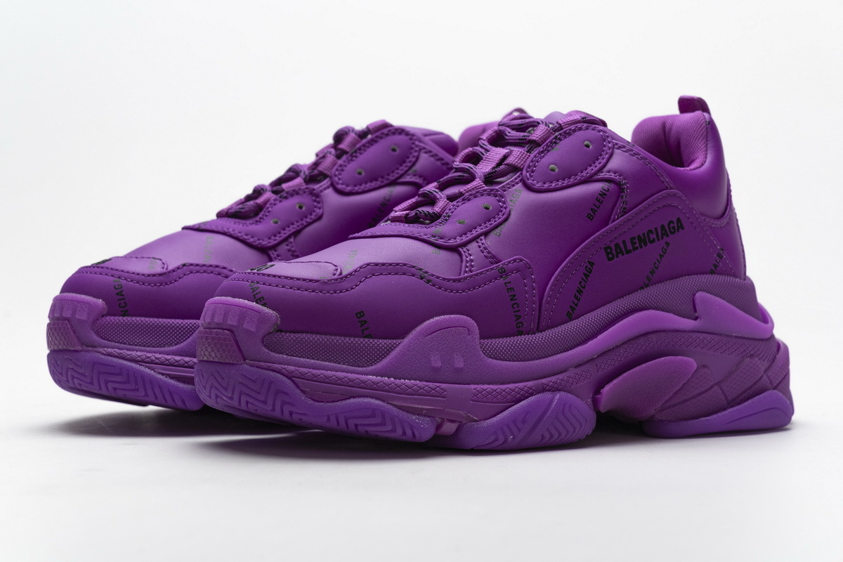 Balenciaga Triple S Letter Plum Red  536737 W2FA1 9016