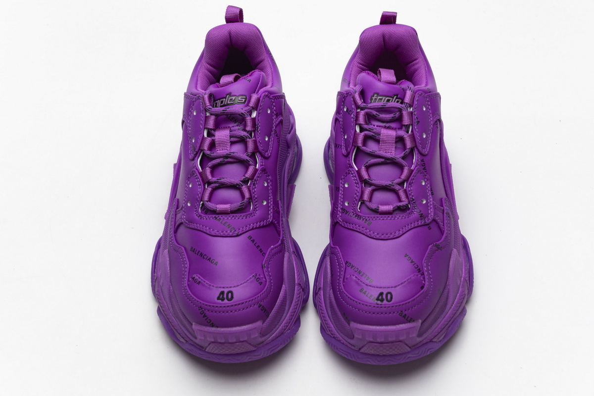 Balenciaga Triple S Letter Plum Red  536737 W2FA1 9016