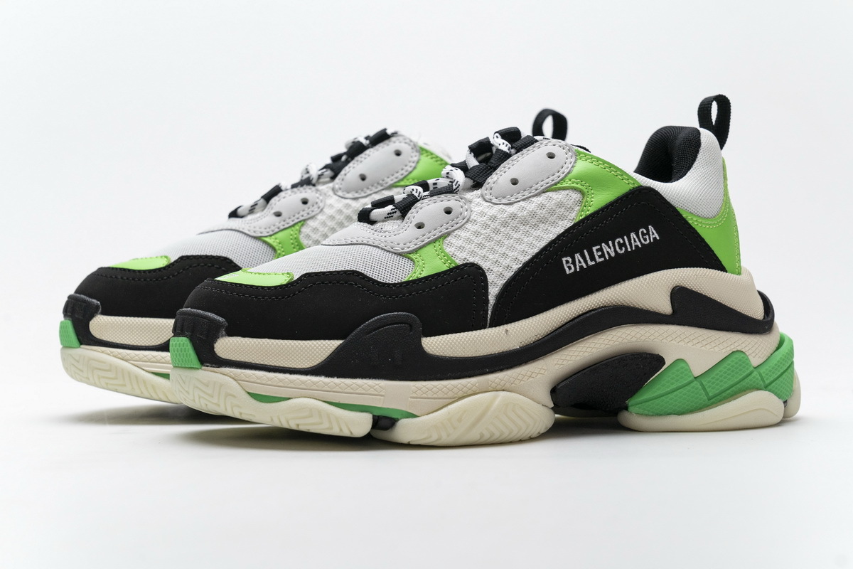 Balenciaga Triple S White Green 483513 W06E1 1008
