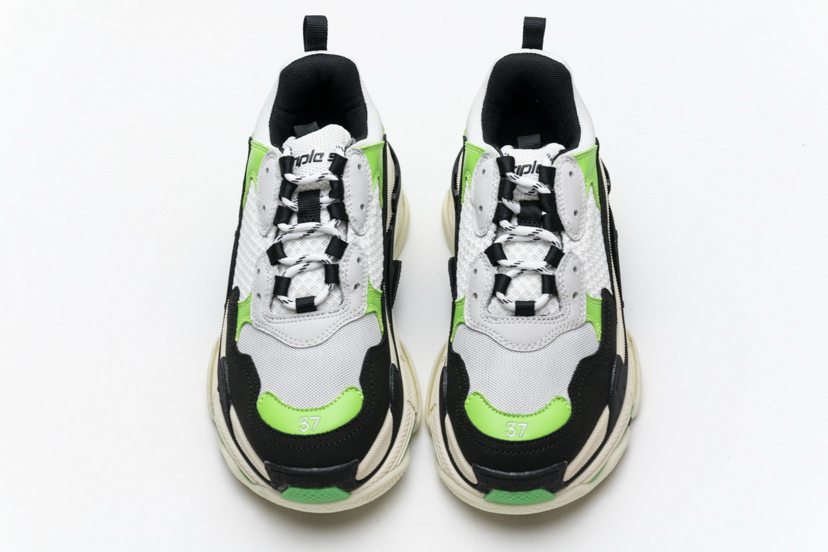 Balenciaga Triple S White Green 483513 W06E1 1008